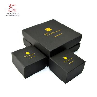 China Gold Logo Printing CMYK Color Paper Jewelry Gift Boxes For Ring for sale