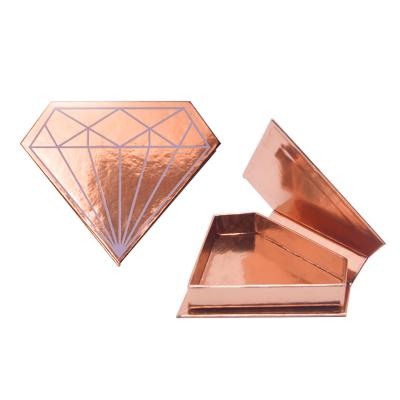 China SGS Gold Cardboard Diamond Lash Box for sale