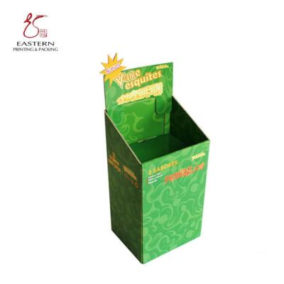 China Green Color 150mm Width Corrugated Display Stand For Products for sale