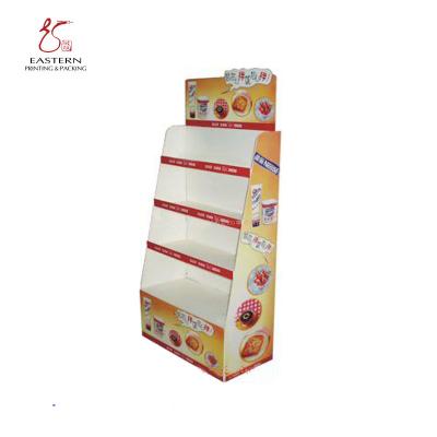 China CMYK Printing Foldable Corrugated Display Stand For Supermarket Retail for sale