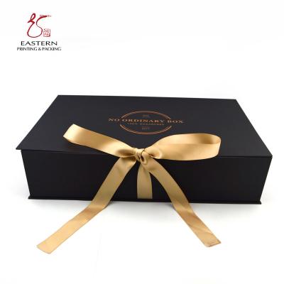 China Black Decorative 220mm Width  Cardboard Packaging Boxes With Lids For Clothes for sale