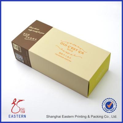 China Cajas de empaquetado de la cartulina de la profundidad del color 70m m de Pantone de la galleta con la manga en venta