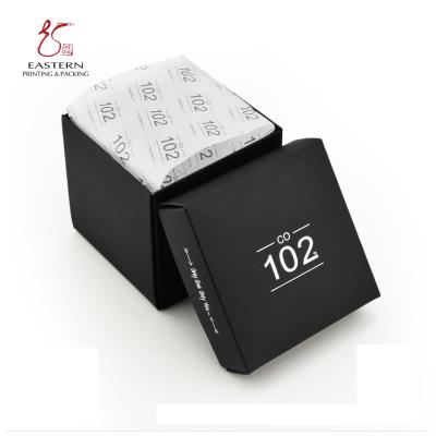 China Square 350gsm Black Cardboard Packaging Boxes , Tie Packaging Boxes 10cm Width for sale
