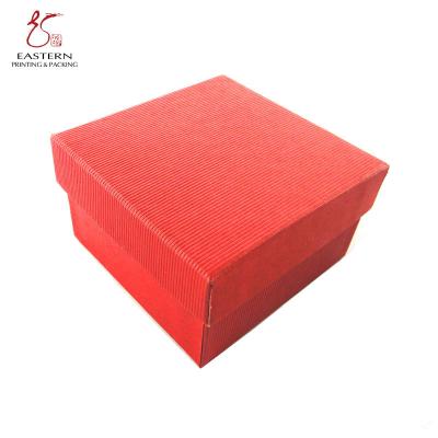 China Recycled Red Printed Cardboard Paper Boxes Embossed Eco Friendly for sale