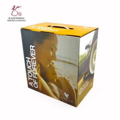 China E Flute Varnish Printed Corrugated Cardboard Box Spot UV Personalised for sale