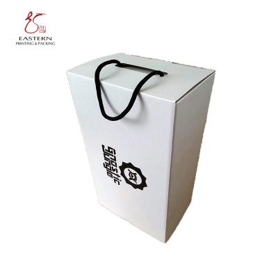 China White Recycled Shoes Packaging Folding Cardboard Boxes CMYK Printing for sale