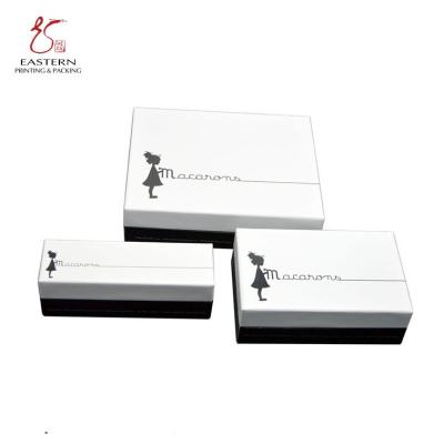 China Recycled Sliding Macaron Gift Boxes Offset Printing With Lid for sale