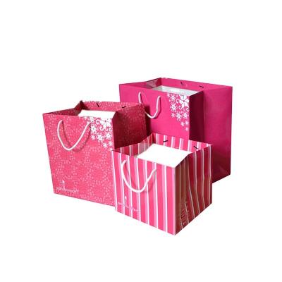 China Recyclable Luxury Printed Paper Gift Bags Matt Lamination Aqueous Coating for sale