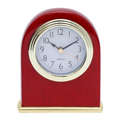 China Red Rosewood Desk Clock Hotel Guest Room Supplies Hotel Alarm Clock for sale
