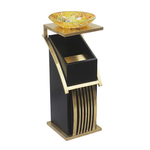Quality Stainless Ashtray Trash Can Elevator Hotel Lobby Trash Cans for sale