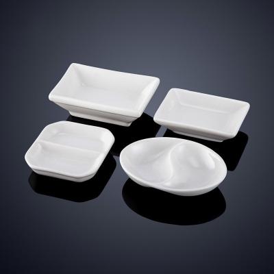 China White Porcelain Dinner Set Polished Ceramic Dishes Modern for sale