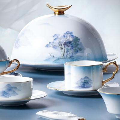 China Eco-vriendelijke porseleinen dinerset Duurzame keramische schaalplaten Te koop