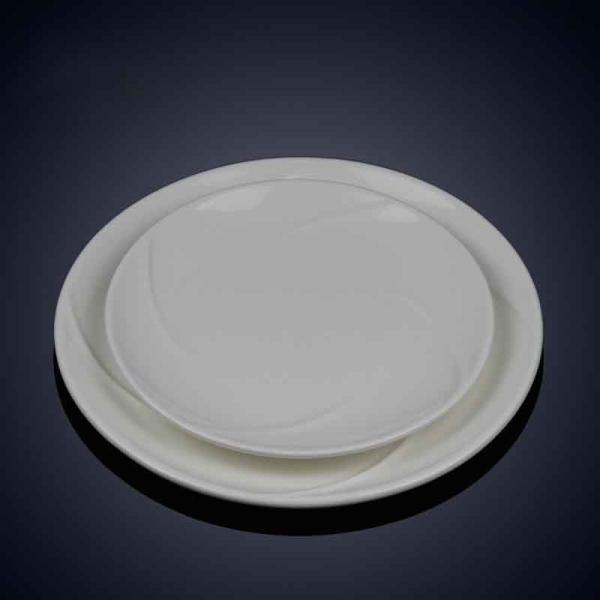 Quality White Round Porcelain Dinner Set Microwave Safe Ceramic Dinner Plates for sale