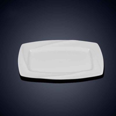 中国 白い四角形の前菜皿 磨いた四角形のメラミンの前菜皿 販売のため
