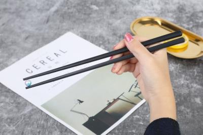 China Black Plastic Alloy Chopsticks Tableware And Utensils Chopsticks Alloy for sale