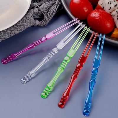China Food Grade Small Plastic Forks For Fruit Wrapped Plastic Forks for sale