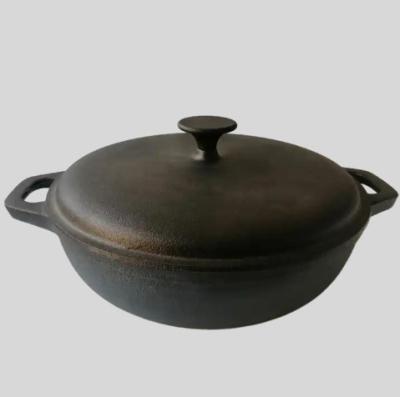 China Cast Iron Round Sukiyaki Pot Nonstick Coating Casserole Cooking Gas Charcoal for sale