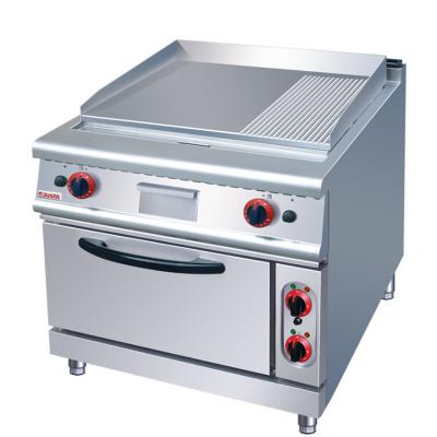 China Gas Griddle With AN Oven Commercial Free Standing Flat Grill Griddle for kitchen for sale