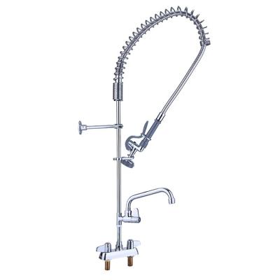 China Flexible Pre Rinse Sink Mixer Deck Mount Commercial Sink Sprayer for sale