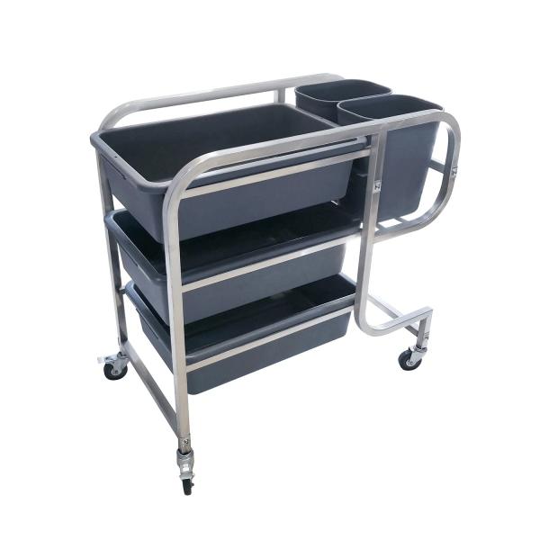 Quality Kitchen 3 Shelf Trolley Hotel Cleaning Supplies For Restaurant for sale