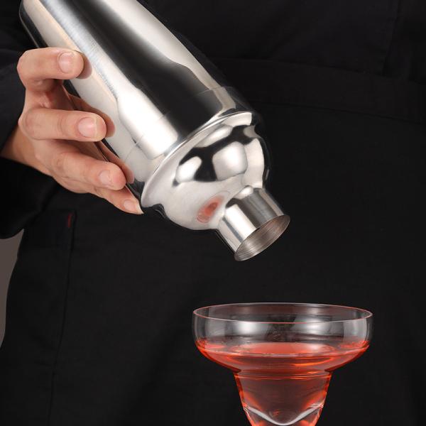 Quality 250ml 500ml 700ml Stainless Steel Large Bartender Shaker With Built In Strainer for sale