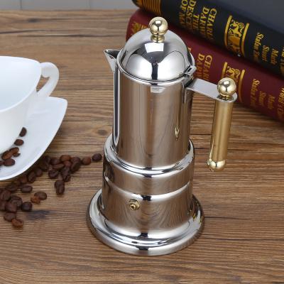 China 400ml Stainless Steel Moka Pot Bialetti Venus 4 Cup For Kitchen for sale