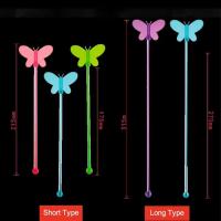 Quality Acrylic Butterfly Drink Stirrers Coffee Bar Equipment Cocktail Stir Sticks for sale