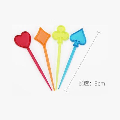 China Misturador de plástico criativo Rod de mistura de plástico garfo de frutas Fancy Star Pacotes de dentes à venda