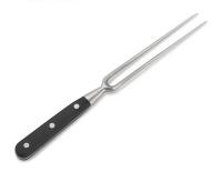Quality Stainless Steel Kitchen Meat Fork With Black Wooden Handle For Meat Carving for sale