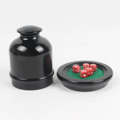 China Black Wooden Dice Shaker Cup Casino Game Accessory Craps Game Shaker Dice Shaker for sale
