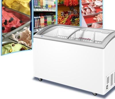 중국 338L 유리문 상용 투명한 유리문 상자 냉장고 판매용