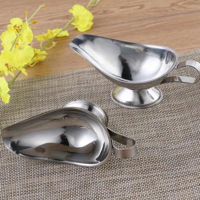 China Stainless Steel Steak Sauce Gravy Boat with Handle for Restaurant for sale