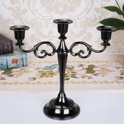 China 3 Heads European Metal Candle Holders For hotel and Candlesticks Wedding Event for sale
