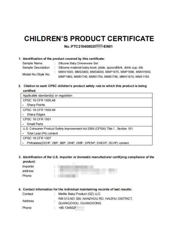 CPC - MeMe Baby Product (GZ) LLC