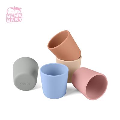 China Baby Silicone Cup Bpa Free Tiny Kids Silicone Baby Training Cup Easy To Clean Silicone Baby Drinking Cup for sale