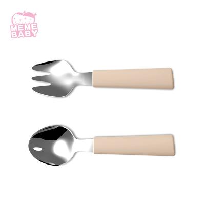 China CE Approval Silicone Fork And Spoon Set Stainless Steel Spoon Fork Customized for sale