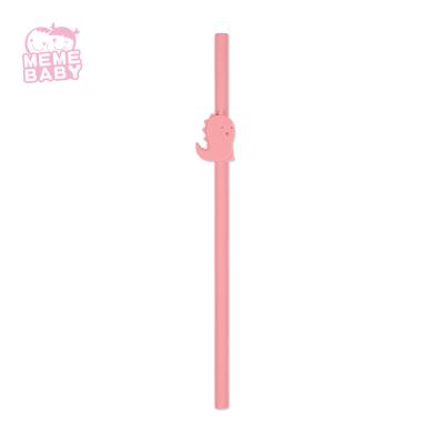 China Foldable Food Grade Silicone Reusable Straw Pink Color For Infant for sale