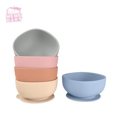 China Soft Suction Silicone Baby Bowl Eco Friendly BPA Free Non Slip Kids Baby Bowl for sale