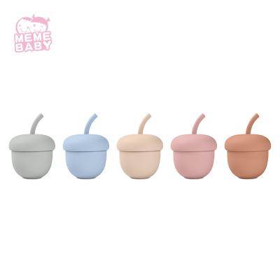 China Baby Use Chestnut Shaped Silicone Reusable Cups BPA Free small for sale