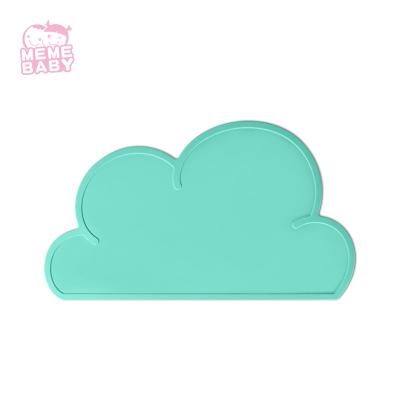 China CPC Approval Childrens Silicone Placemat Cloud Shaped Placemats Set Of 4 for sale