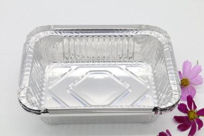China Caja de aluminio para llevar de la comida de aluminio del rectángulo del envase disponible del papel en venta