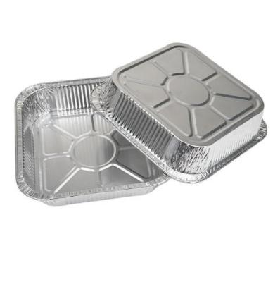 China Sterilized Rectangular Aluminum Food Container Disposable Pasteurized for sale
