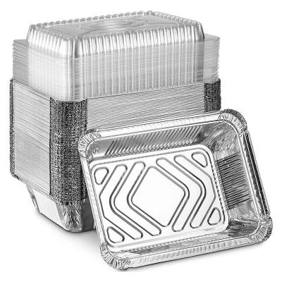 China Hot And Cold Use Aluminum Foil Pans With Lid Recyclable Meal Prep en venta