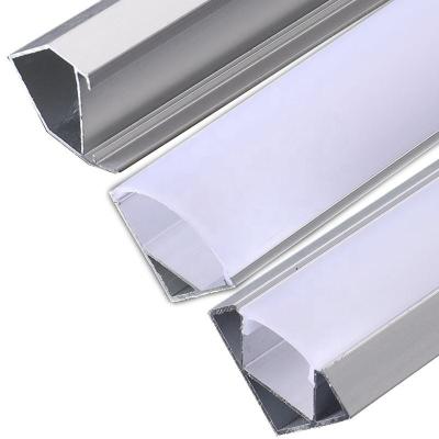 China V Slot 3030 Triangle LED Aluminum Extrusion Wardrobe Kitchen Cabinet Corner LED Profile for sale