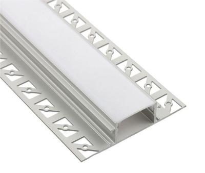 China Channel LED Plaster Profile Recessed Drywall LED Aluminum Profile For Ceiling Wall for sale