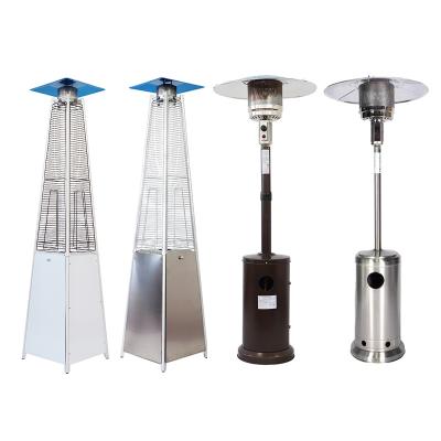 China Used Glass Flue Anti Tilt Switch 360 Degrees Free Standing Water-Resistant Quartz Waste Oil Pyramid Pub Outdoor Gas Patio Heater for sale