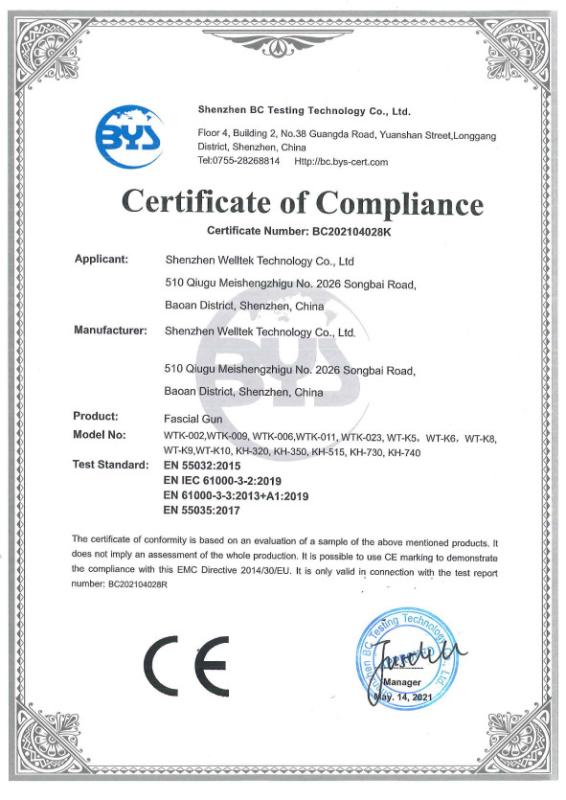 CE - Shenzhen Welltek Technology Co., Ltd.