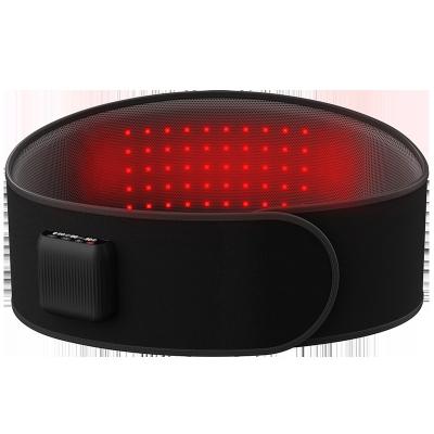 China Rechargeable Waist Massage Belt Hot Wave Lumbar Support Vibration Red Light Therapy for sale