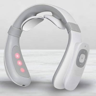 China Skin Friendly EMS Wireless Neck Massager TENS Pulse Red Light Therapy OEM ODM for sale