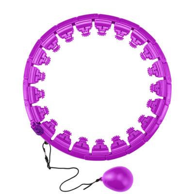 China ROHS Smart Detachable Adjustable Weighted Hula Hoop With Ball 24 Knots 79cm for sale
